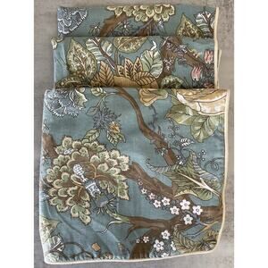 3 Pottery Barn Cosette Palampore Euro Pillow Case Floral Cotton Linen Blend